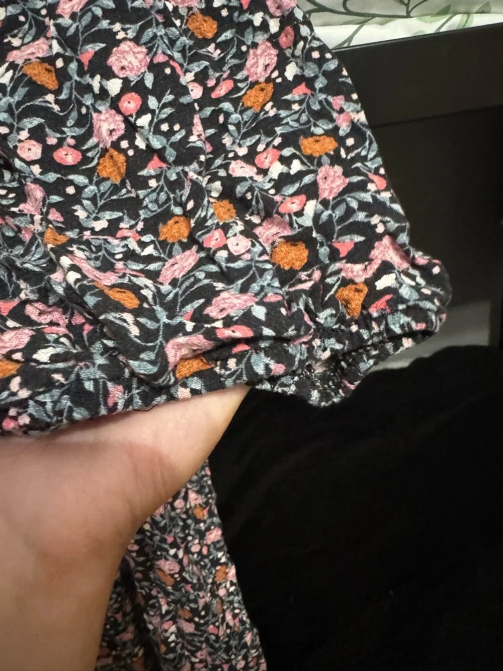 Knox Rose Black Midi Dress with Pink and Orange Floral Print - Picture 5 of 8